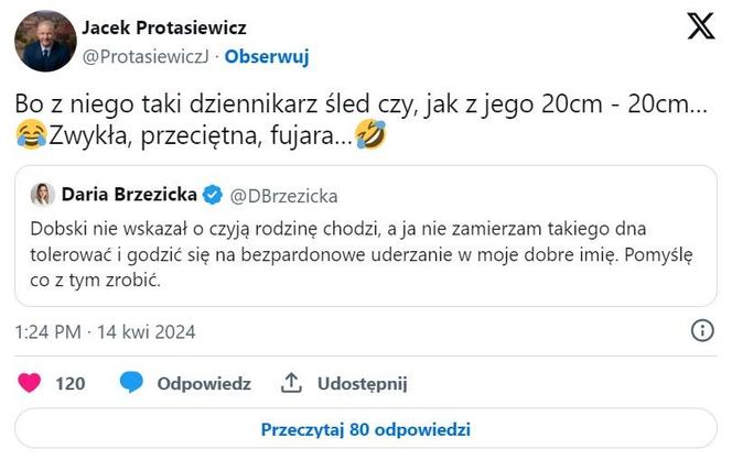 Jacek Protasiewicz szaleje na Twitterze
