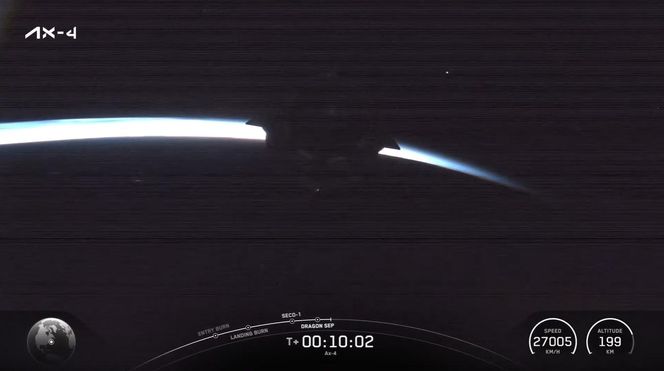 Sławosz Uznański-Wiśniewski poleciał w kosmos! Tak wyglądał start misji Axiom-4