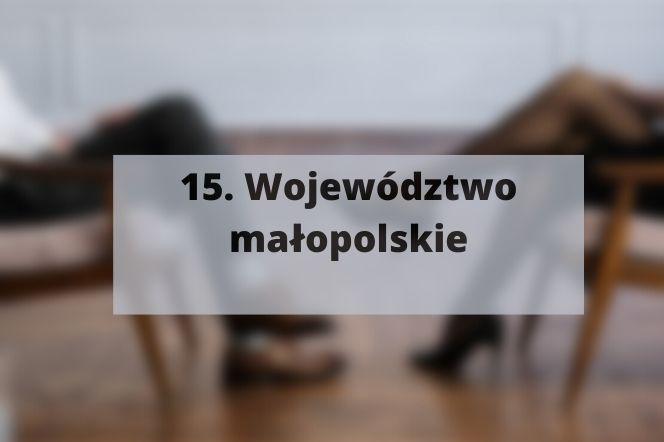 Województwo małopolskie: 1,3 rozwodów na 1000 osób