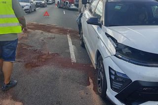 Zderzenie trzech aut na S2. Lądował śmigłowiec LPR