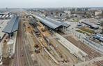 Modernizacja Rail Baltica: Stacja Białystok, widok na budowe zadaszenia i torów