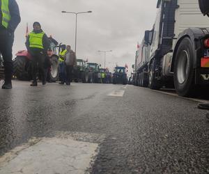 Protest rolników w Elblągu na S7