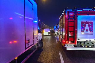 Karambol na ulicy Krakowskiej w Kielcach (13 listopada 2024)