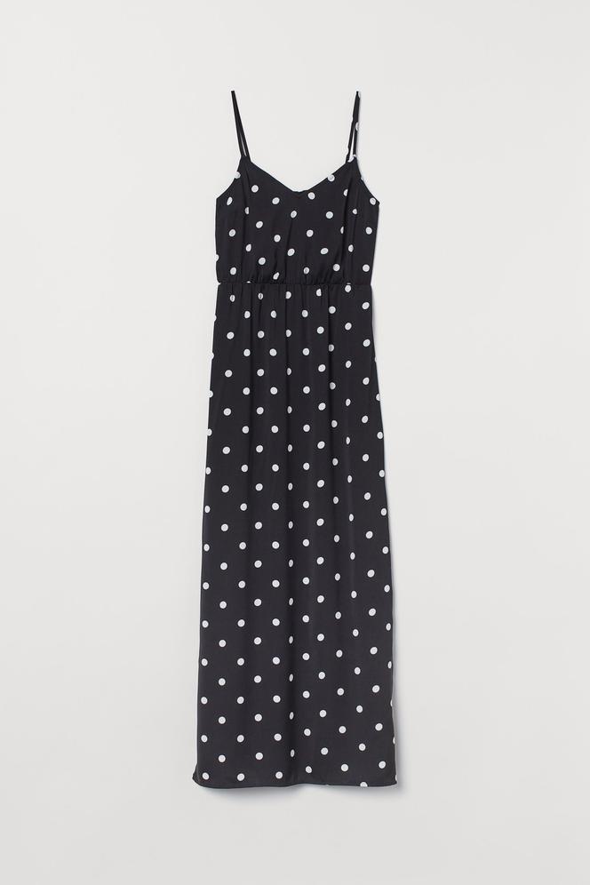 Długa sukienka w groszki z H&M za 49,99 złotych