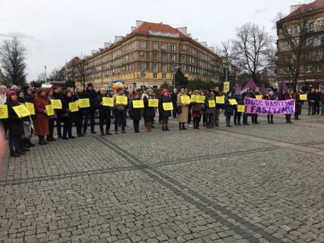 Protest przeciwko faszyzmowi i rasizmowi w Szczecinie