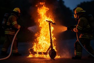 Ogień pojawił się w środku nocy. Samozapłon hulajnogi mógł doprowadzić do tragedii!