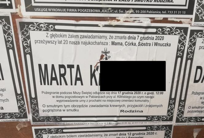 20-letnia Marta z Pabianic zginęła od ciosów nożem. Zostawiła maleńką córeczkę. Dziś pożegnało ją całe miasto