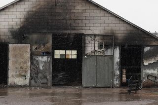 Pożar stodoły i solidarna pomoc rolników