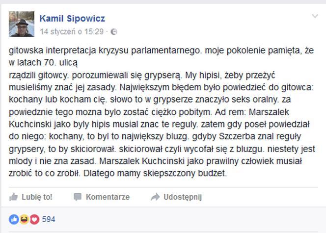 Zawiesił posła za propozycję seksu?