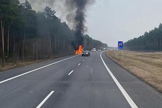 Pożar na obwodnicy w Toruniu. Płonęło auto