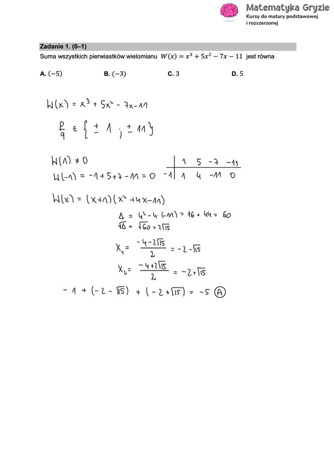 Matura 2025: matematyka poziom rozszerzony 12.05.2025. Odpowiedzi, arkusze CKE [Formuła 2015]