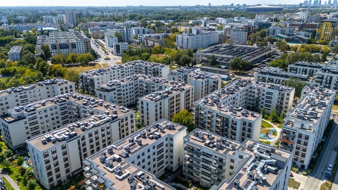 Nowe osiedla na pograniczu Kamionka i Grochowa w Warszawie