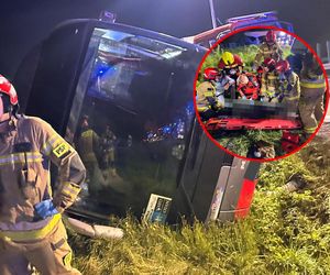 Wypadek amerykańskich żołnierzy na A4! Jest wielu rannych. Żołnierkę zabrał śmigłowiec LPR [ZDJĘCIA]