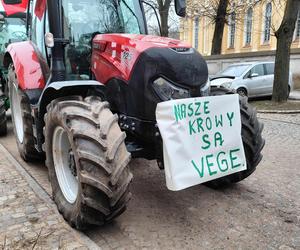 Rolnicy przyjechali do posłanki Alicji Łepkowskiej-Gołaś. Przed biurem zostawili gnojowicę! ZDJĘCIA