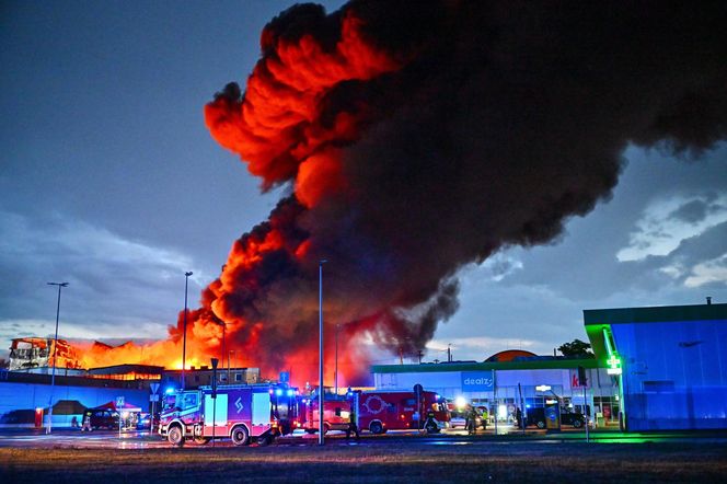 Pożar hali w Mińsku Mazowieckim