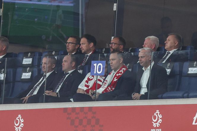 Karol Nawrocki i Kacper Meyna na meczu Polska - Finlandia