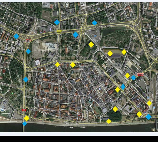 Tablice parkingowe w Toruniu