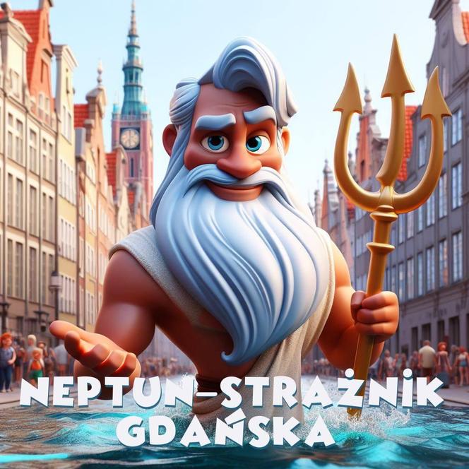 Miasto Gdańsk zapytało Al o plakat filmowy z Neptunem. Tak wyglądałaby ekranizacja Disneya