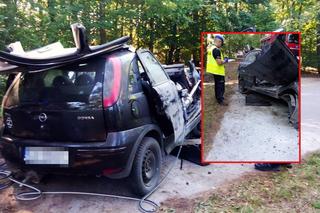 Opel roztrzaskał się na drzewie. 18-latek nie żyje! Wstrząsający widok 