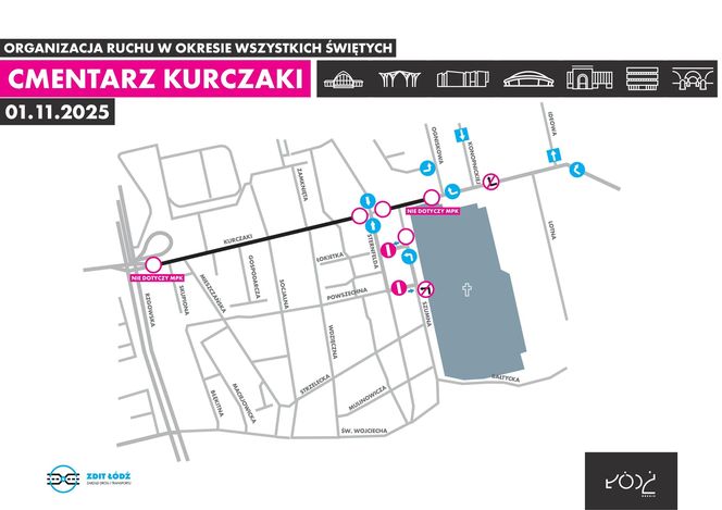 Jak dojechać na łódzkie cmentarze. Wszystkich Świętych 2025