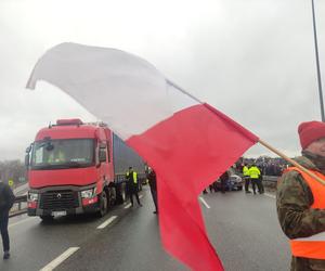 Protest rolników w Elblągu na S7