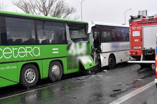  Miejsce zderzenia dwóch autobusów na ul. Gdańskiej w Szczecinie