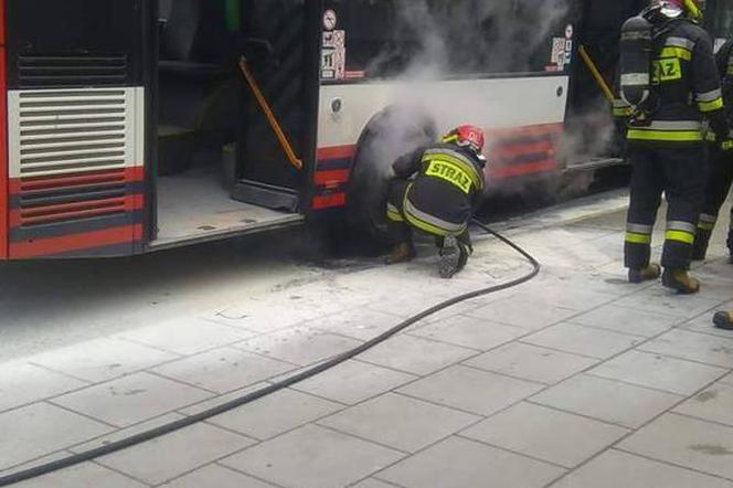 Pożar autobusu na ul. Jagiellońskiej