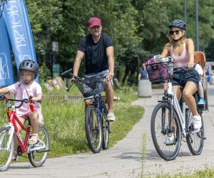 Agnieszka Kaczorowska i Marcin Rogacewicz wybrali się na rowery 