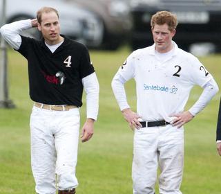 Książę William i książę Harry na meczu polo