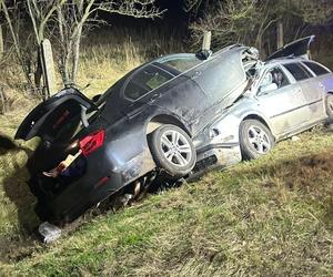 BMW zmiażdżyło wnętrze skody. Ten widok mrozi krew w żyłach