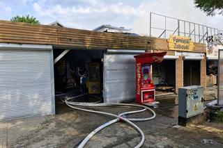 Pożar pawilonów handlowych we Władysławowie