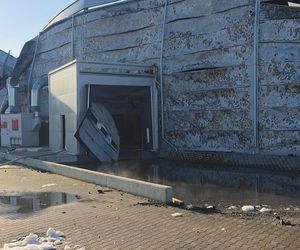 Pożar hali w Natolinie