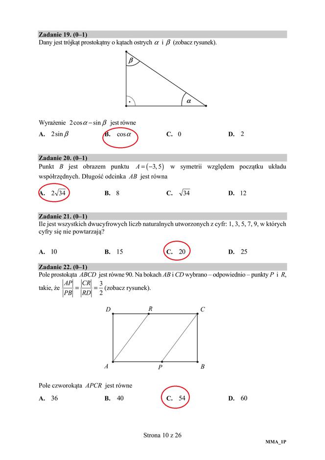 Matura 2020 ARKUSZE CKE z matematyki - poziom podstawowy! [ODPOWIEDZI]