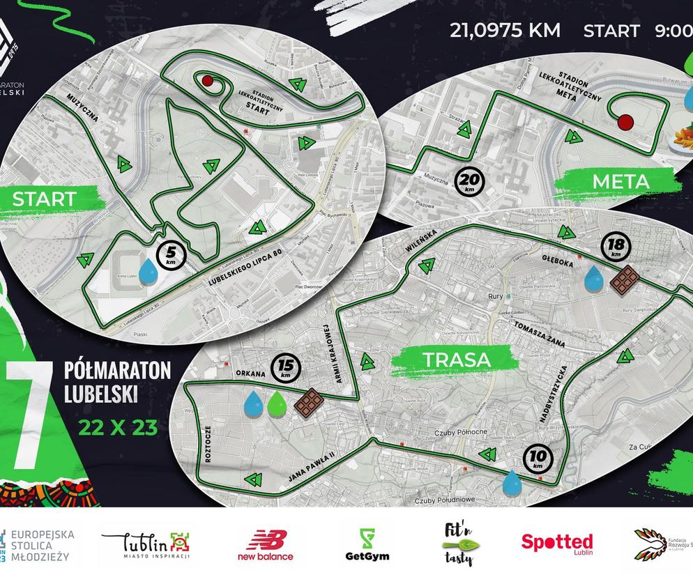 Trasa 7. Półmaratonu Lubelskiego