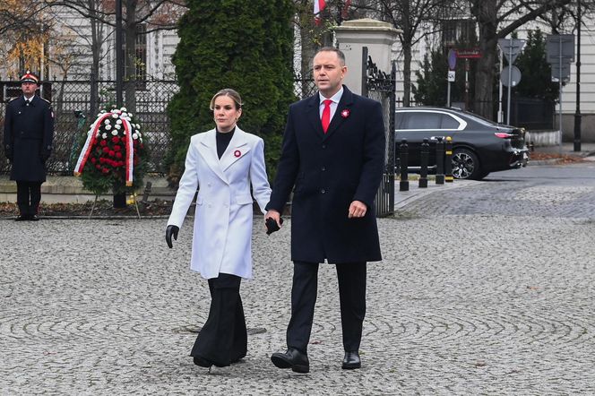 Marta Nawrocka w czasie obchodów Narodowego Święta Niepodległości