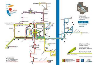 Noc Muzeów w Warszawa, mapa