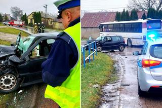 Zderzenie autobusu z dziećmi z volkswagenem! Fatalny wypadek pod Rawą Mazowiecką [ZDJĘCIA]. 