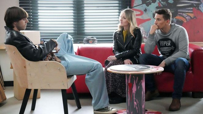 	Barwy szczęścia odc. 3178. Tomasz (Jakub Sokołowski), Grażyna (Kinga Suchan), Wiktor (Grzegorz Kestranek)