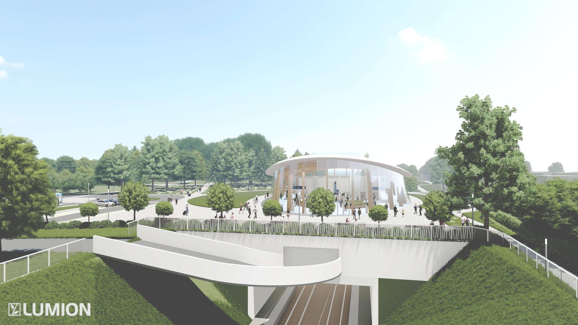 Koncepcja dworca kolejowego w Zgorzelcu. 