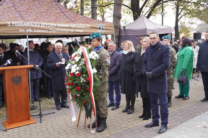  Uroczystości pod pomnikiem Józefa Piłsudskiego w Rzeszowie 