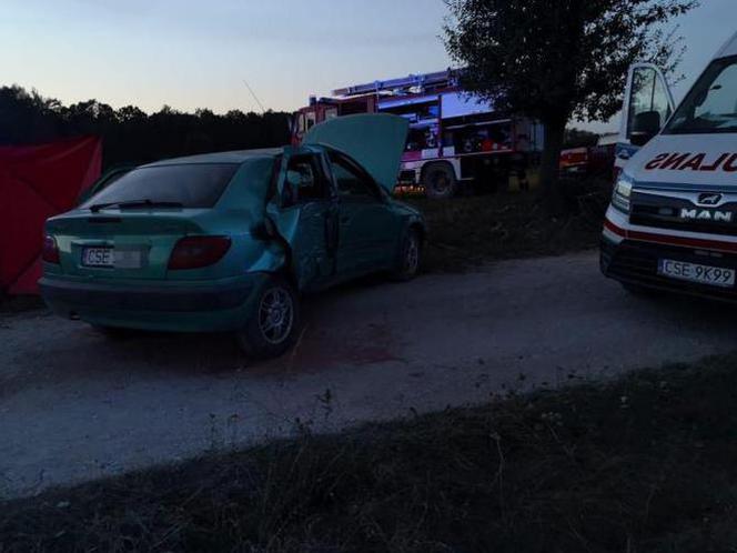 Tragiczny wypadek pod Sępólnem Krajeńskim! Nie żyje mężczyzna [ZDJĘCIA] 