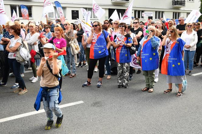 Protest nauczycieli w Warszawie
