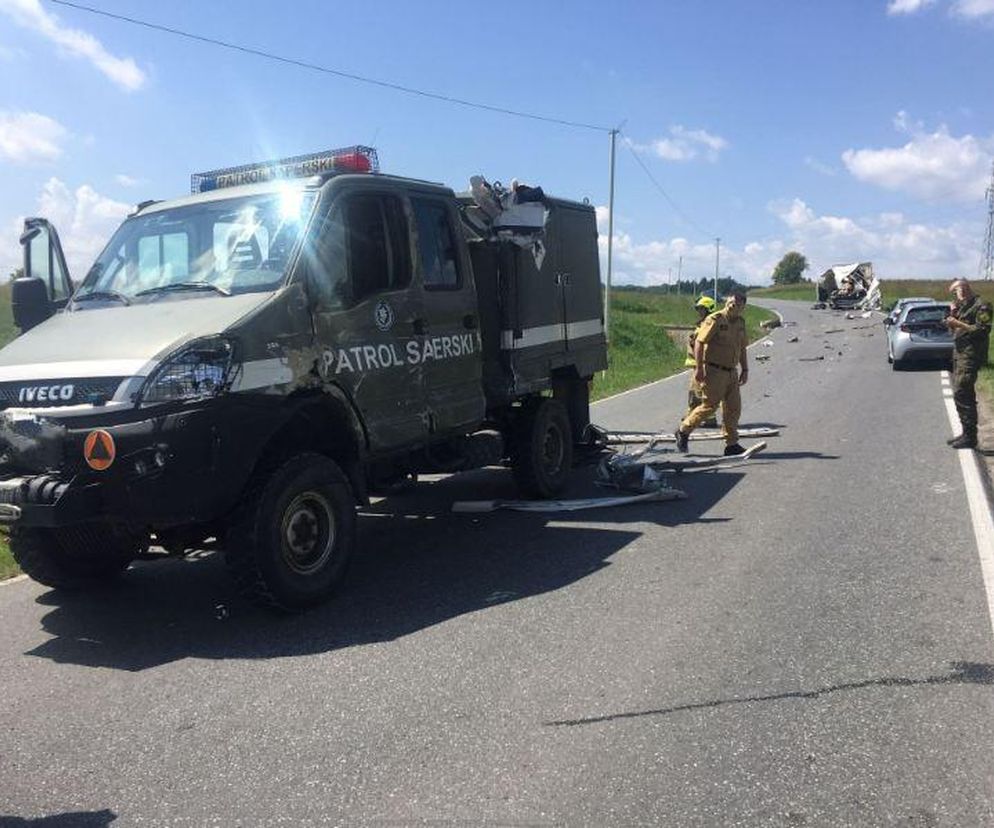  Wypadek z udziałem wojskowego pojazdu w Humniskach. Żołnierze przewozili niewybuch 