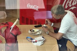 Tomasz Wiktorowski na obiedzie po porażce Świątek