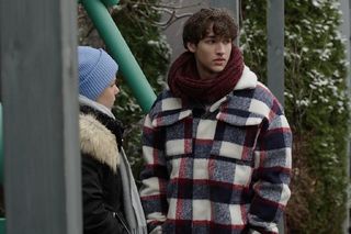 	M jak miłość. Lenka (Olga Cybińska), Grzesiek (Borys Wiciński)