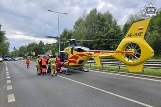 Śmigłowiec LPR w akcji po potrąceniu 19-latka w Mysłowicach