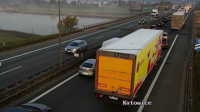 Potrącenie pieszego na autostradzie A4