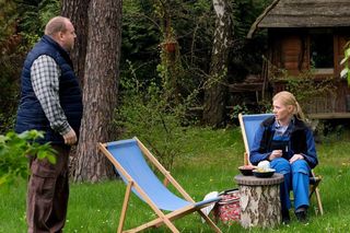 	M jak miłość odc. 1817. Jagoda (Katarzyna Kołeczek), Tadeusz (Bartłomiej Nowosielski)