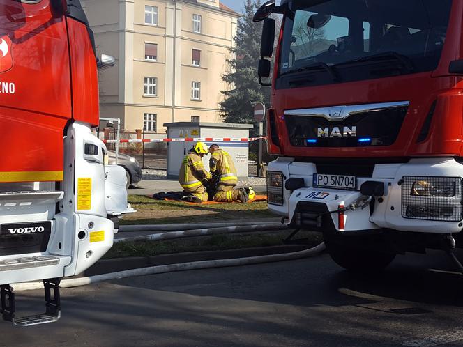 Pali się budynek Panoramy Leszczyńskiej w Lesznie