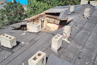 Zawalona kamienica przy ul. Głowackiego w Łodzi 